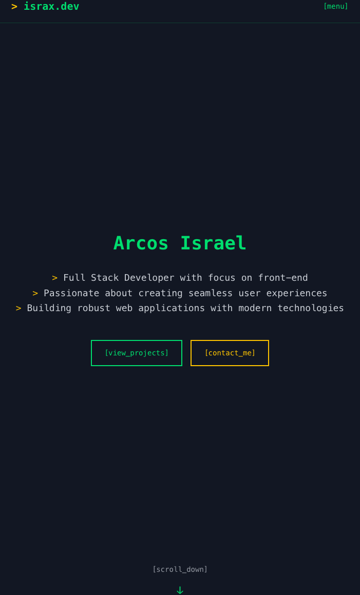 Screenshot of Portfolio Website project